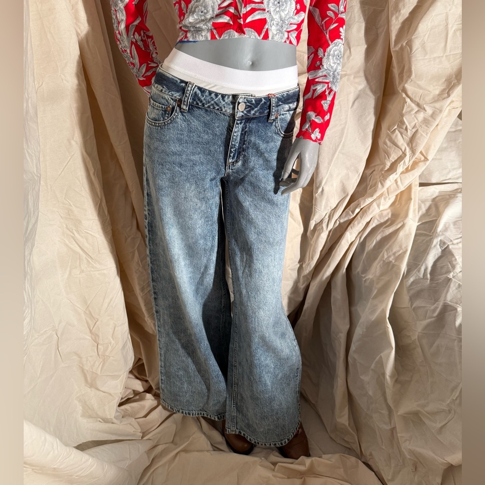 Alice + Olivia Light Blue Flare Jeans